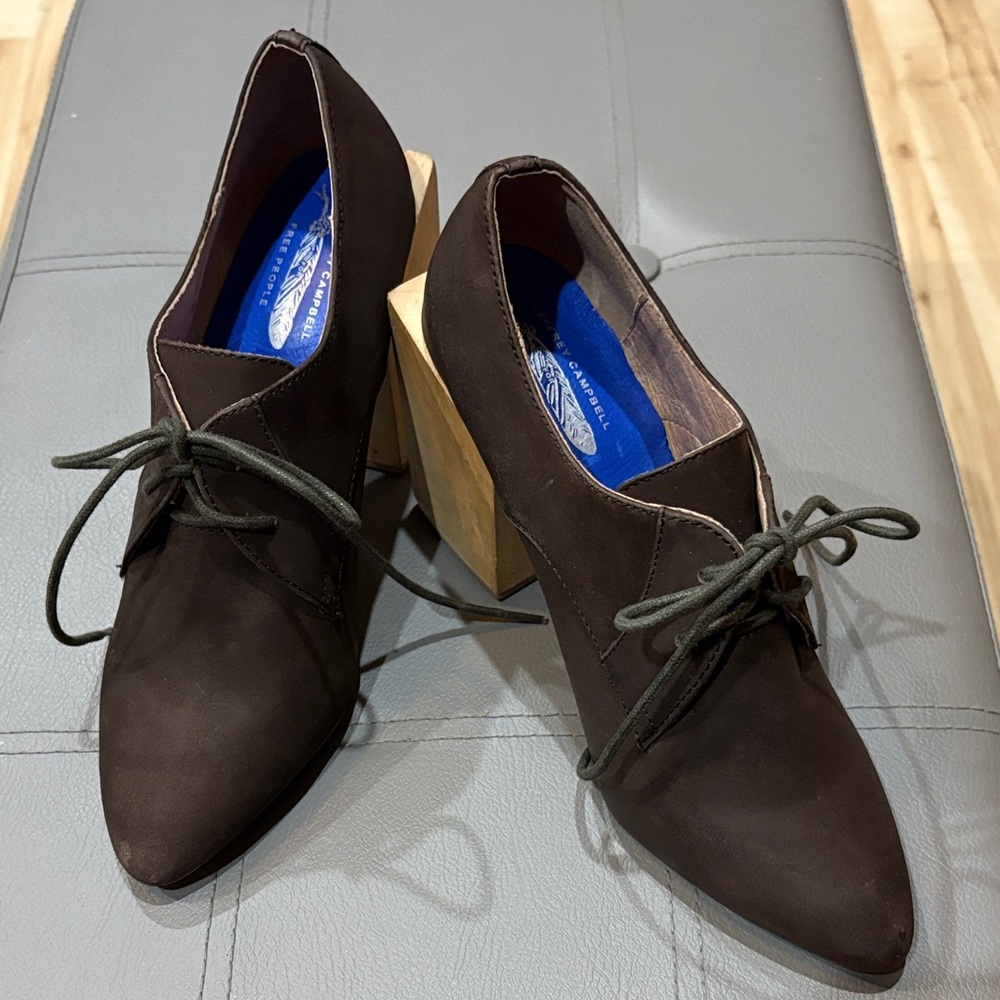 Jeffrey Campbell X Free People Brown Block Heel Women's Shoes